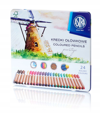 KREDKI OŁÓWKOWE ASTRA PRESTIGE 24KOLORÓW 312117002