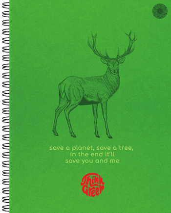 ZO THINK GREEN ZESZYT NA SPIRALI 80K A5 KRATKA