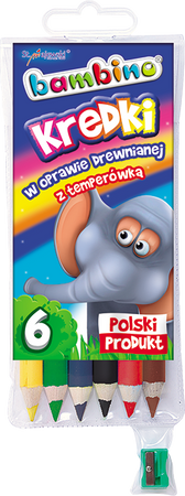 KREDKI BAMBINO W DREWNIE 6KOL Z TEM. 0232