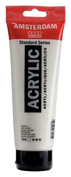 FARBA AKRYL.250ML 104 ZINK WHITE AMSTERDAM