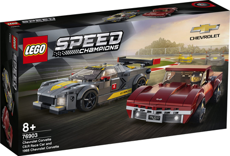 LEGO 76903 SPEED CHAMPIONS SAMOCHÓD WYŚCIGOWY CHEVROLET CORVETTE C8.R I 1968 CHEVROLET CORVETTE
