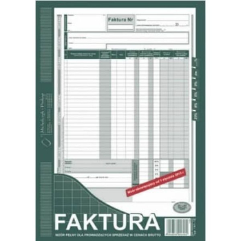 141-1E FAKTURA A4 BRUTTO PEŁNA