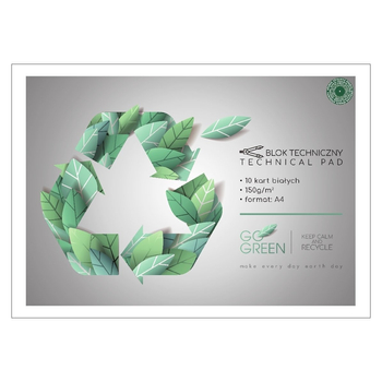 ZO BLOK TECHNICZNY BIAŁY 10K A4 GO GREEN