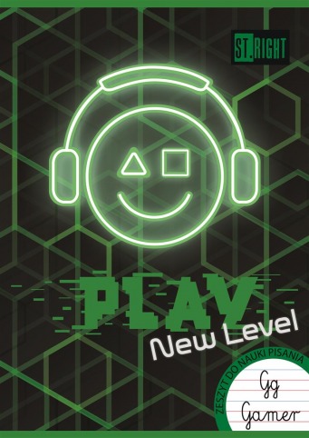 MAJ ZESZYT DO NAUKI PISANIA A4 32K LINIA PODWÓJNA DWUKOLOROWA LAMINOWANY S 669972