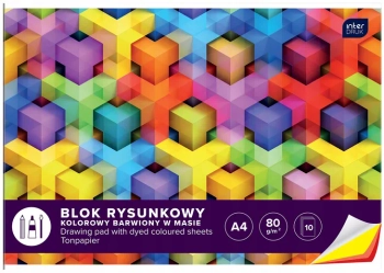 INTERDRUK BLOK RYSUNKOWY KOLOR A4 10 80G BAR W MASIE