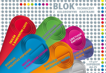 BLOK TECH.KOLOROWY SUPERIOR A4-25