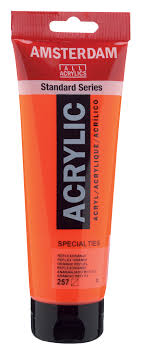 FARBA AKRYL.250ML 257 REFLEX ORANGE AMSTERDAM