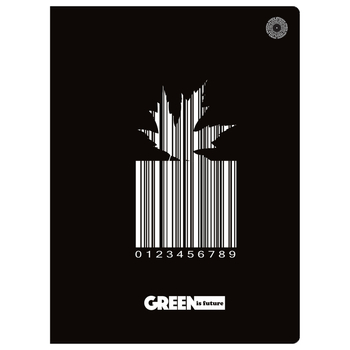 ***ZO GREEN CODE WHITE TECZKA Z GUMKĄ ZADRUKOWANE WNĘTRZE 049718