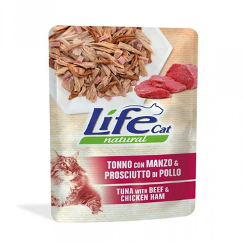 LIFE CAT SASZ.70G TUŃCZYK,WOŁOW,SZYNKA