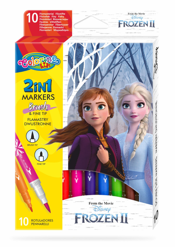 COLORINO FLAMASTRY DWUSTRONNE 10KOL. FROZEN 91055PTR
