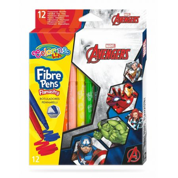 COLORINO DISNEY KIDS FLAMASTRY 12 KOL AVENGERS 91482