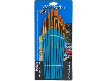 TIT PĘDZLE ART. FLAMINGO SYNT.MIX 10SZT. 397694