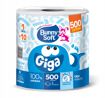 BUNNY SOFT GIGA RĘCZNIK CELULOZA 500 LISTKÓW