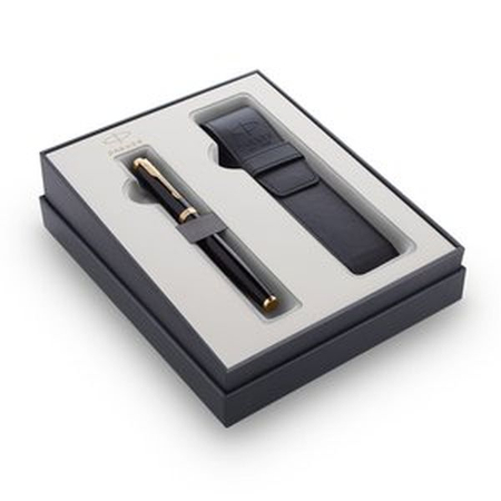 PARKER ZESTAW IM BLACK GT PIÓRO WIECZNE M + ETUI 2122002