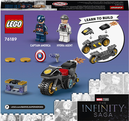LEGO 76189 SUPER HEROES KAPITAN AMERYKA I POJEDYNEK Z HYDRĄ