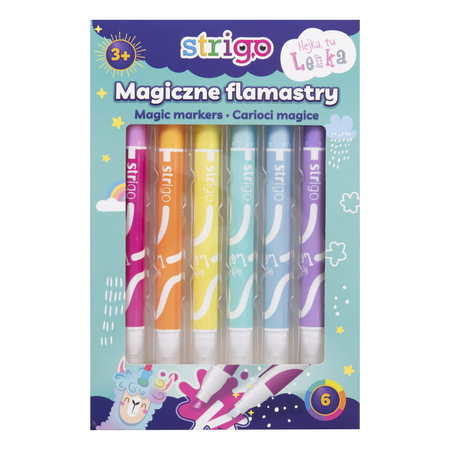 STRIGO FLAMASTRY MAGICZNE 6 SZT HEJKA TU LENKA SSC143