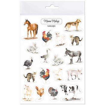 MAMA MALUJE NAKLEJKI ZWIERZĘTA WIEJSKIE