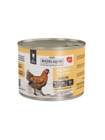 WIEJSKA ZAGRODA KARMA MOKRA DLA KOTA MONO KURCZAK ADULT 200G