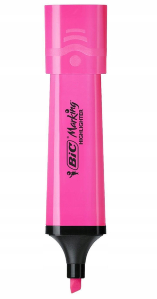 BIC ZAKREŚLACZ FLAT RÓŻOWY 1SZT