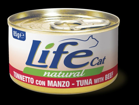 LIFE CAT PUSZ 85G TUŃCZYK I WOŁOWINA
