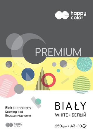 BLOK TECHNICZNY A3 PREMIUM BIAŁY 250G 3725 3040-0