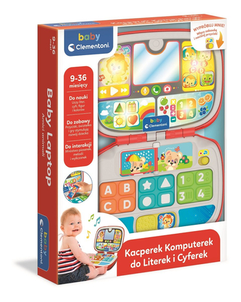 Clementoni Kacperek Komputerek do literek i cyferek. Baby Laptop 50716
