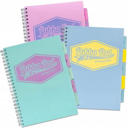 PUKKA KOŁONOTATNIK A4 100K KRATKA NEON PASTEL