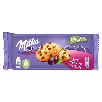 MILKA PIEGUSKI CZEKOLADOWE Z RODZYNKAMI 135G.MILKA