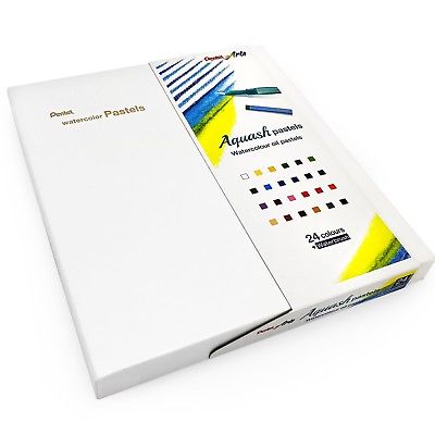 PENTEL PASTELE AKWARELOWE 24 KOLORY + PĘDZELEK GHW1-24