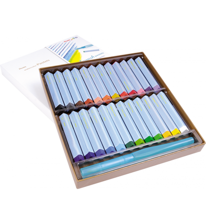 PENTEL PASTELE AKWARELOWE 24 KOLORY + PĘDZELEK GHW1-24