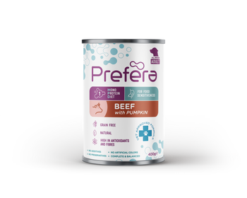 PREFERA MONO WOŁOWINA Z DYNIĄ PUSZKA DLA PSA 400G
