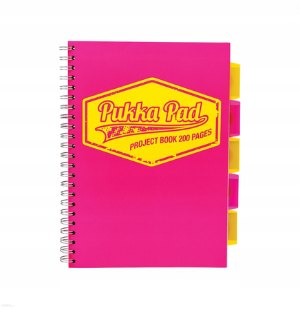 PUKKA KOŁONOTATNIK A4 100K KRATKA NEON PASTEL