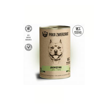 KARMA MOKRA JAGNIĘCINA I JABŁKO Z MIĘTĄ 400G