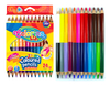 COLORINO KIDS KREDKI OŁÓWKOWE TRÓJKĄTNE DWUKOLOROWE 17,5CM JUMBO  51880PTR