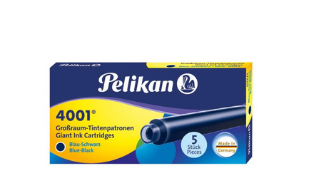 PELIKAN NABOJE DŁUGIE NIEB.-CZARNE 5SZT