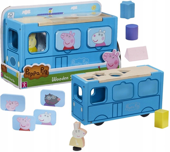 **Peppa Pig - Drewniany autobus sorter Świnka Peppa 07222