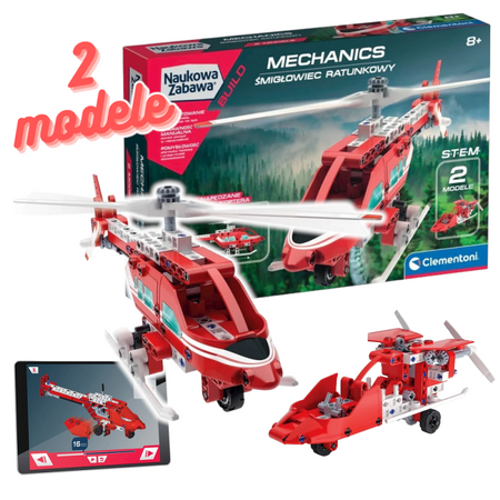 Clementoni Naukowa zabawa. Laboratorium mechaniki. Śmigłowiec ratunkowy 50753