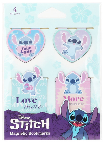 STITCH PASTEL ZAKŁADKI MAGNETYCZNE 4 SZT MIX WZÓR 2 75361