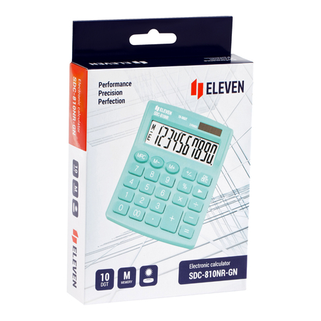 ELEVEN KALKULATOR BIUROWY SDC810NRGNE ZIELONY
