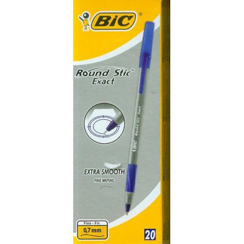 BIC DŁUGOPIS ROUND STICK EX 20SZT NIEB