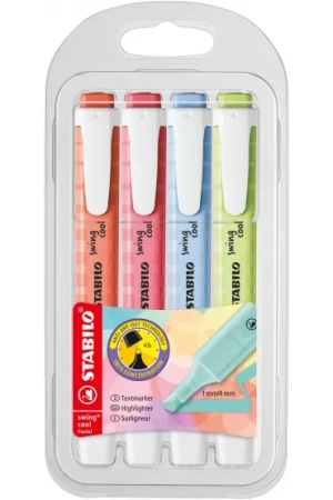 STABILO ZAKREŚLACZ SWING COOL NEON 4 SZT 559461