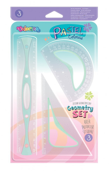 COLORINO KIDS ZESTAW GEOMENTRYCZNY 3 ELEM. PASTEL