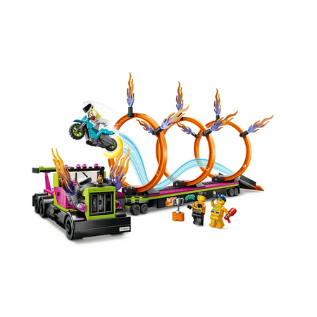LEGO 60357 CITY WYZWANIA KASKADERSKIE - CIĘŻARÓWKA I OGNISTE OBRĘCZE