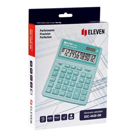 ELEVEN KALKULATOR BIUROWY SDC444XRGNE ZIELONY