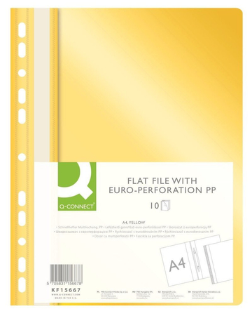 SKOROSZYT A4 WPIN.Q-CONNECT ŻÓŁTY 10SZT KF15667