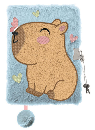 MAJ PAMIĘTNIK Z KŁÓDKĄ WŁOCHACZ A5 96K MY LITTLE FRIEND CAPYBARA
