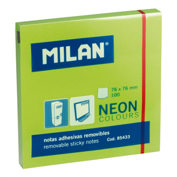 MILAN KARTECZKI SAMOP.75X75 NEON ZIELONE 85433 1SZT