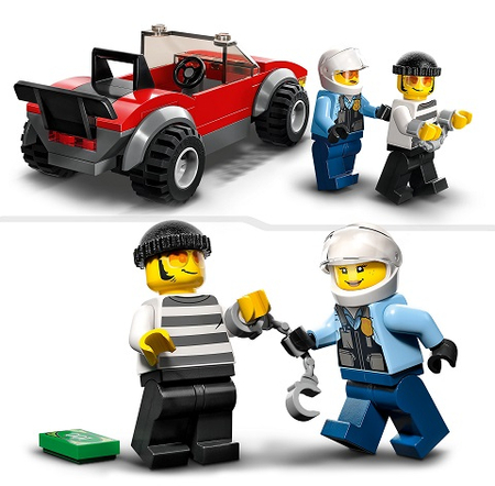 LEGO 60392 CITY Motocykl policyjny - pościg za samochodem
