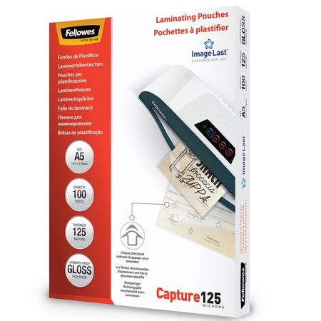 FELLOWES FOLIA DO LAM.A5 154x216 125MIC 100SZT 5307302