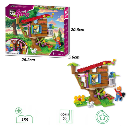 KLOCKI BLOCKI MyGirls DOMEK NA DRZEWIEKB0110
